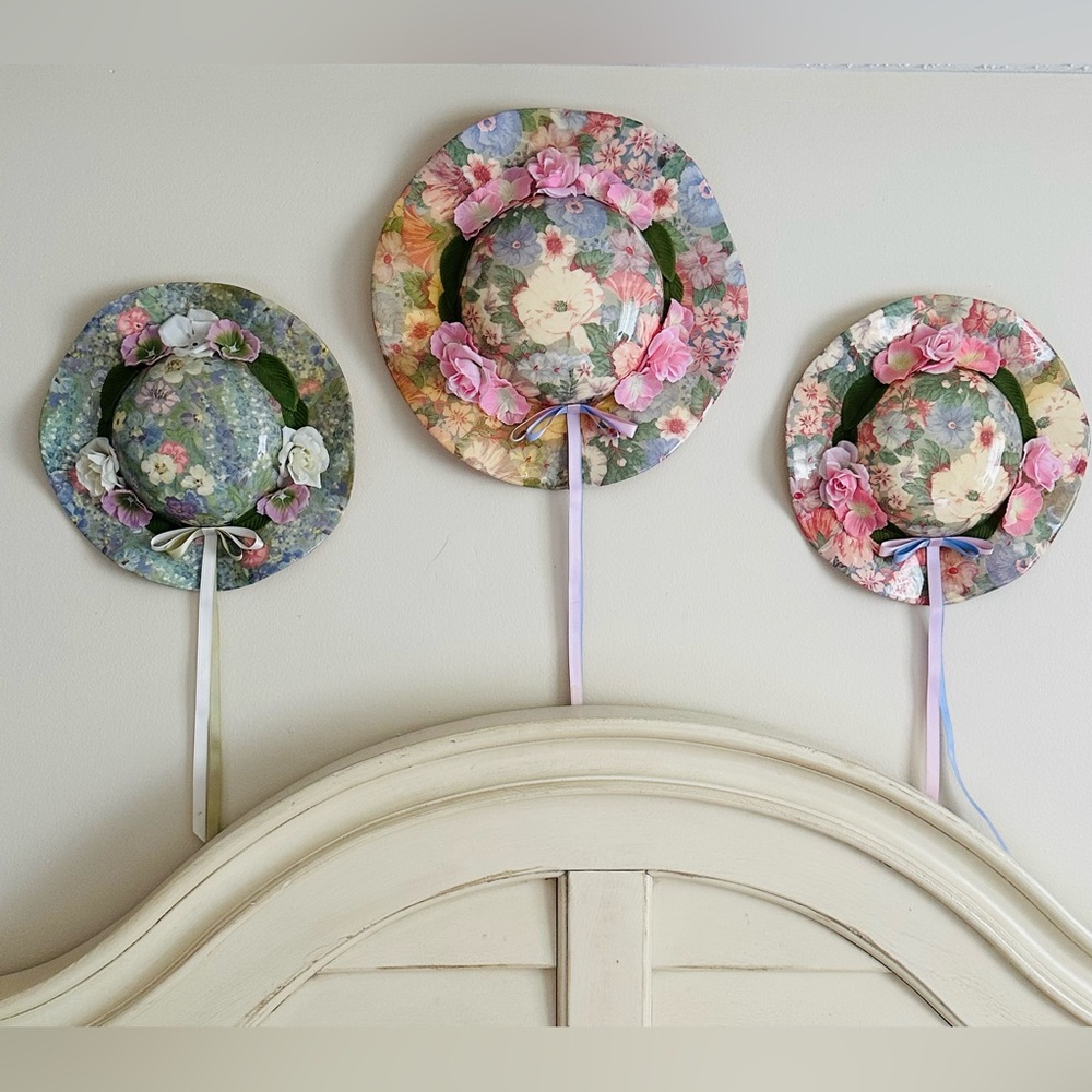 Mikasa France Quimper Pottery Floral Hat Set